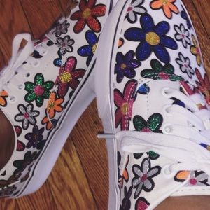 vans glitter daisies